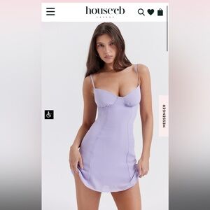 House of CB Christiana Lavender Mini Dress